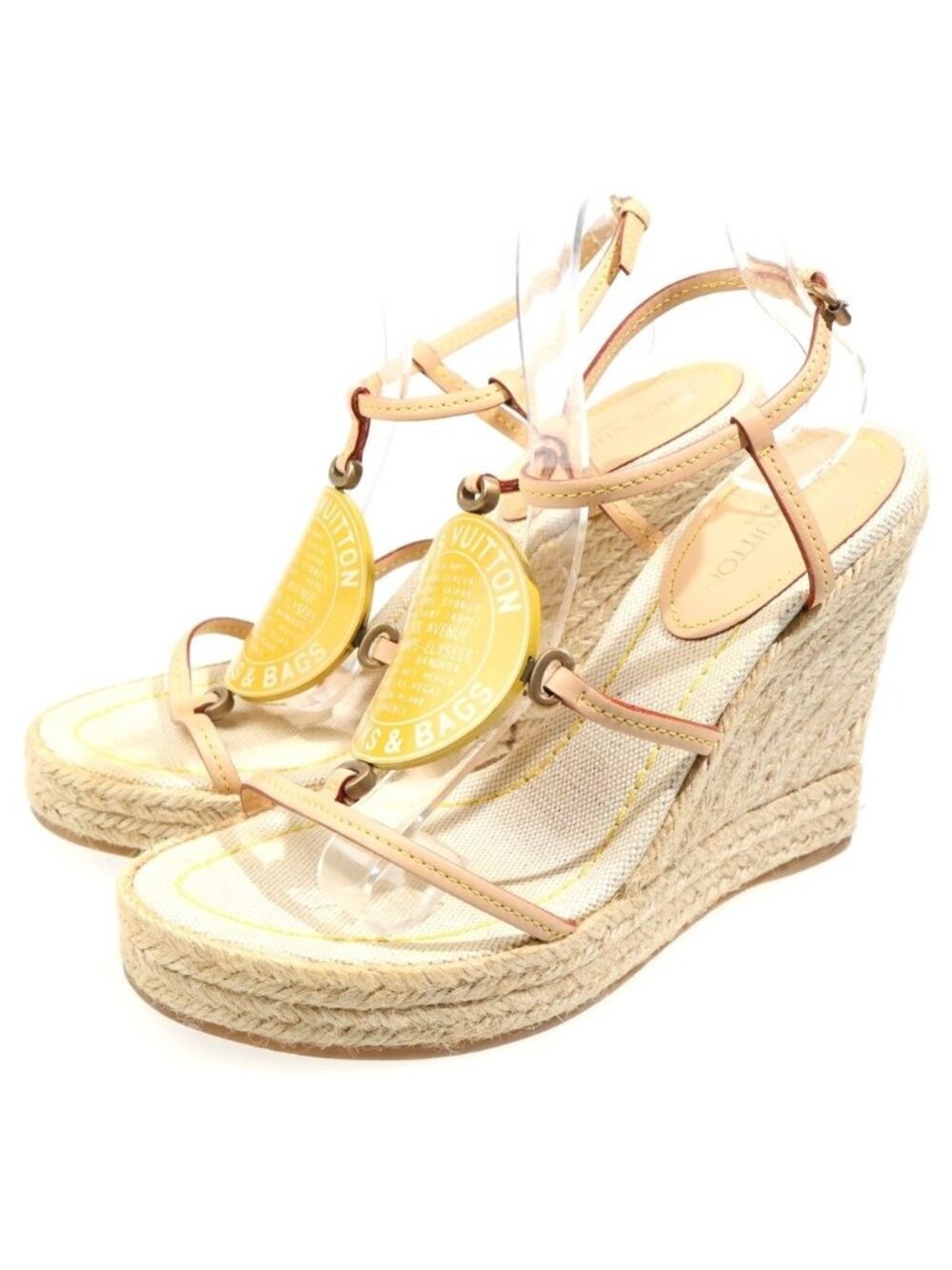 Louis Vuitton Cruise Line Wedge Soles Heels Espadrilles Strap Sandals Shoes - Picture 2 of 6